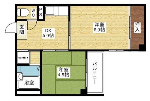 サンハイツ大阪屋の間取り