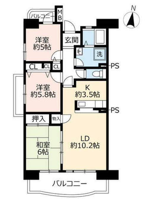 URアーバンラフレ小幡0060407の間取り