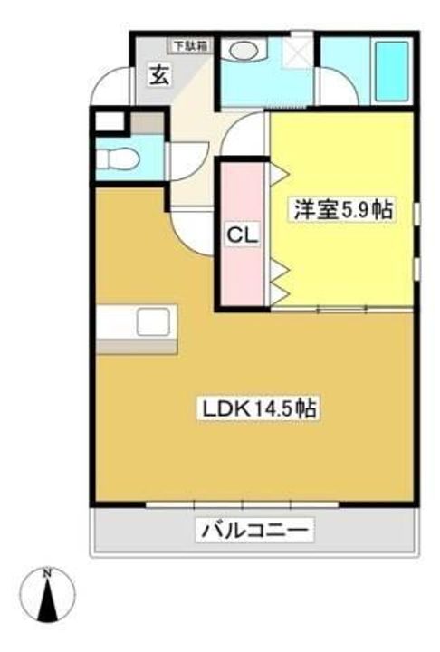 ガーデンコートサンベリー301の間取り