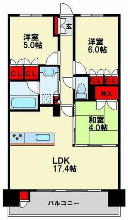 リビオ桃園パークフォレストの間取り