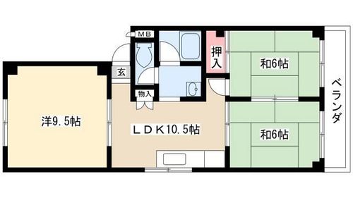 サンホーム愛宕102の間取り