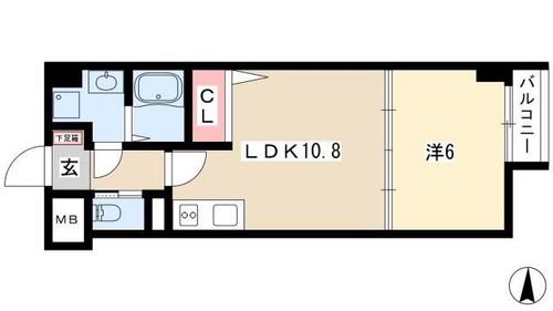HF名駅北レジデンスEAST907の間取り