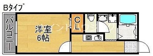 ハイツ一益の間取り