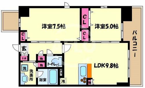 セイワパレス玉造の間取り