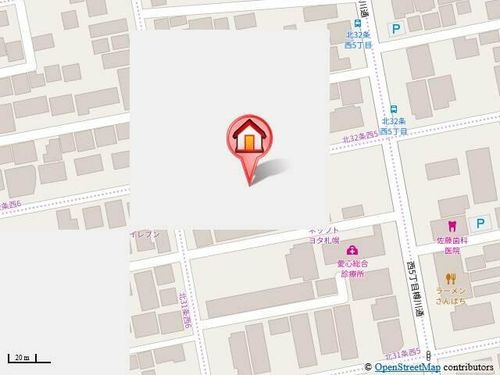 北海道札幌市北区北三十一条西6丁目(アパート)の賃貸物件203の地図