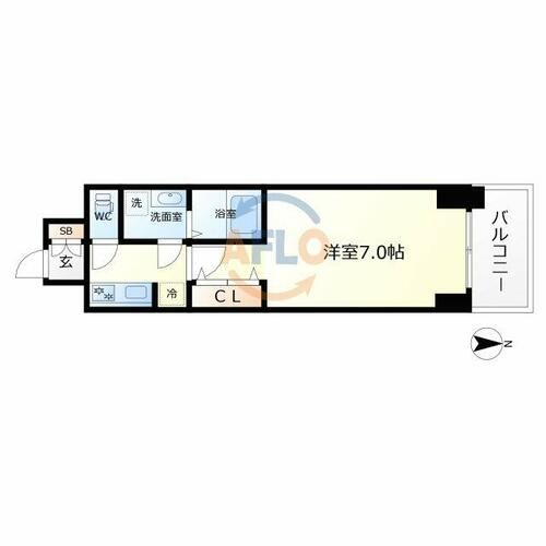 S-RESIDENCE福島玉川Unoの間取り