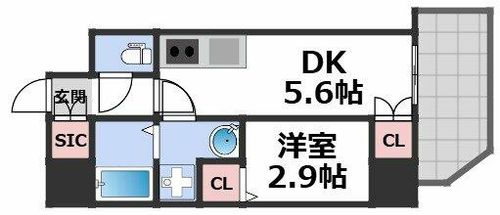 セレニテ日本橋エクラの間取り