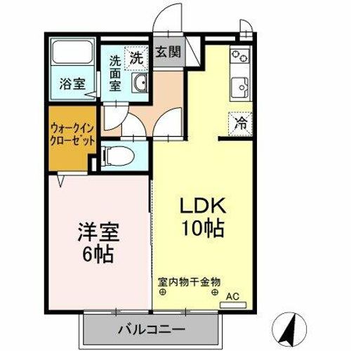 福岡県久留米市津福本町(アパート)の賃貸物件の間取り