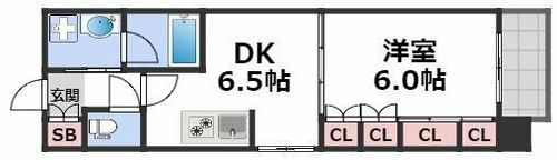 CITY SPIRE難波WESTの間取り