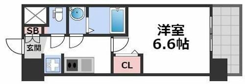 プレサンス大国町アドロッソの間取り