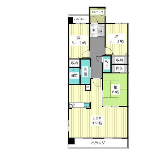 グローリアスヒルズ名東神丘町の間取り