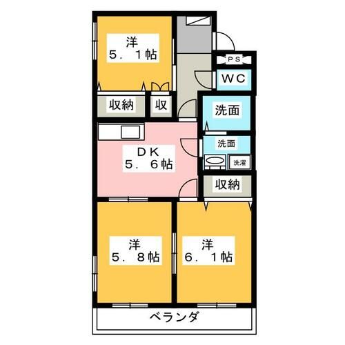 エトワール・Kの間取り