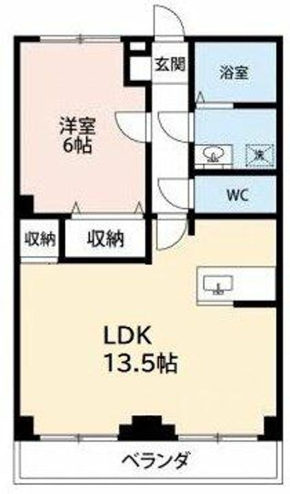 サニーコートOOKAWARA B棟202の間取り