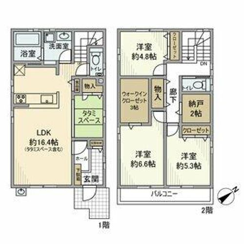 愛知県豊橋市山田二番町(一戸建)の賃貸物件1の間取り