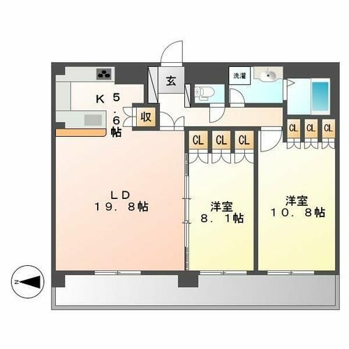 グラン・アベニュー名駅の間取り