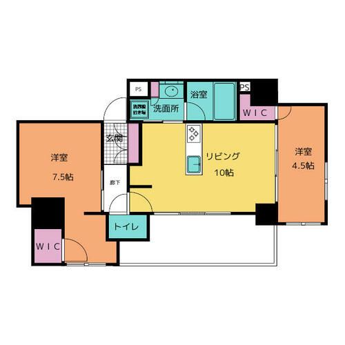 プラウドタワー栄の間取り