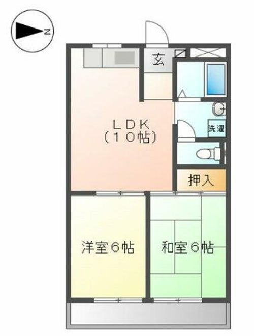 第6諏訪マンション405の間取り