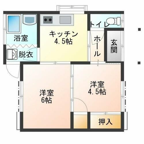 福岡県中間市中間3丁目(一戸建)の賃貸物件の間取り