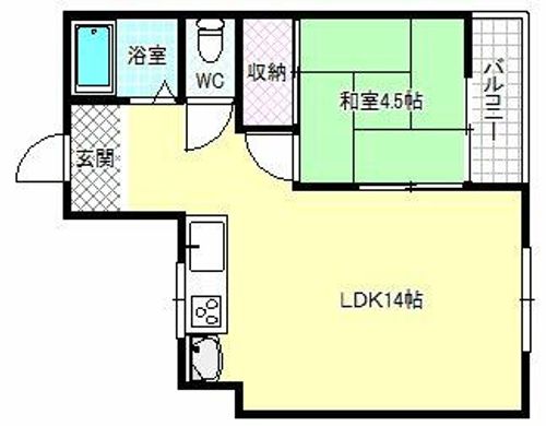パル恵我之荘の間取り