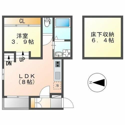 愛知県名古屋市中川区西日置1丁目(アパート)の賃貸物件の間取り