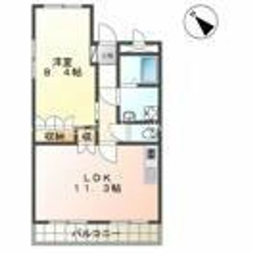 福岡県北九州市若松区和田町(アパート)の賃貸物件の間取り