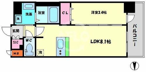 エステムコート梅田・天神橋Ⅳステーションフロントの間取り