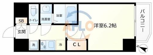 プレサンス大阪ゲートシティの間取り