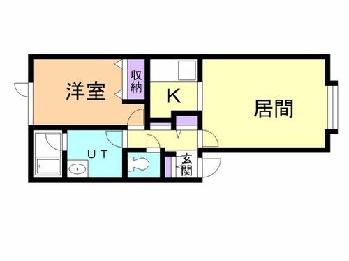 ラフィーネ知利別103の間取り