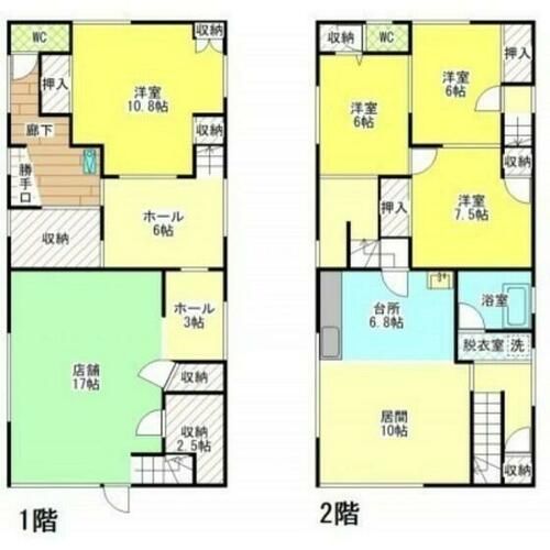 北海道網走市新町1丁目(一戸建)の賃貸物件の間取り