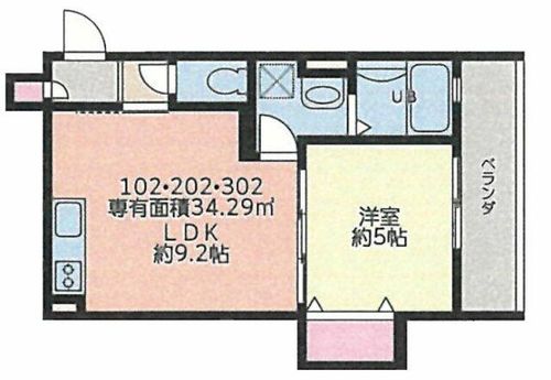 セレニティ荒本A棟の間取り