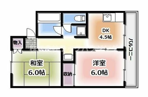 大阪府寝屋川市平池町(アパート)の賃貸物件の間取り