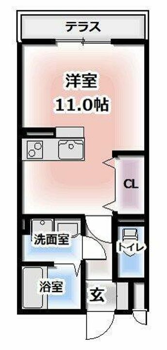 大阪府四條畷市岡山1丁目(アパート)の賃貸物件の間取り