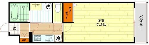 大阪府大阪市旭区大宮5丁目(マンション)の賃貸物件の間取り