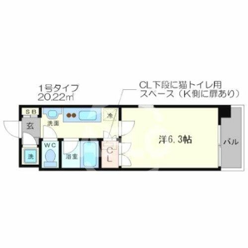 Felis北堀江の間取り