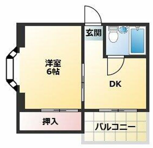 背戸口シティハイツの間取り