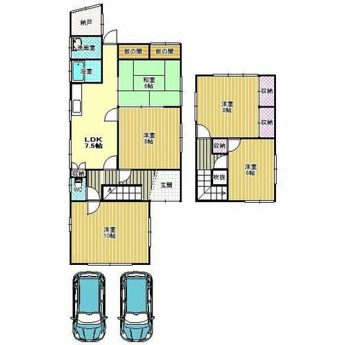大阪府富田林市寺池台3丁目(一戸建)の賃貸物件の間取り