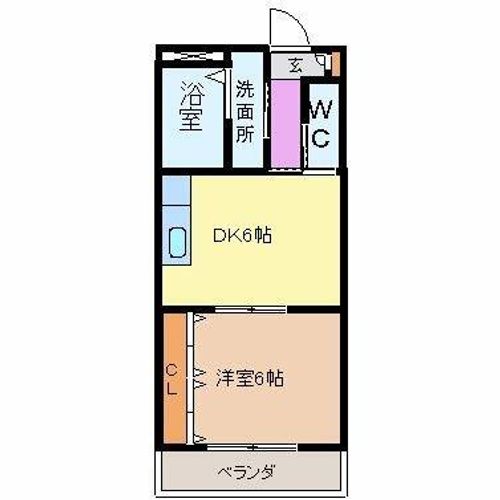 福岡県久留米市安武町安武本(マンション)の賃貸物件の間取り