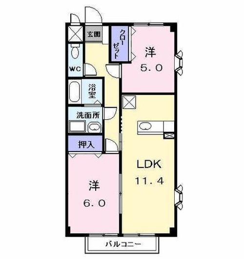 ファミールハイツK・Sの間取り
