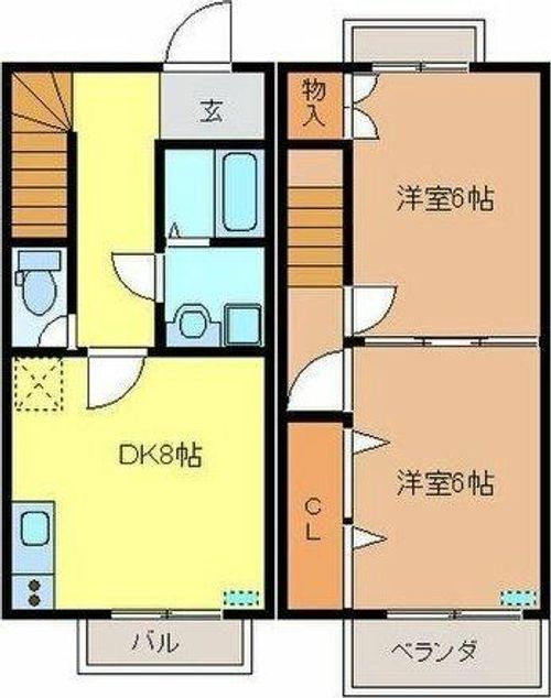 エトワールあすか A棟103の間取り