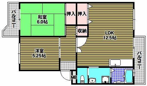 槇塚台C住宅5棟の間取り