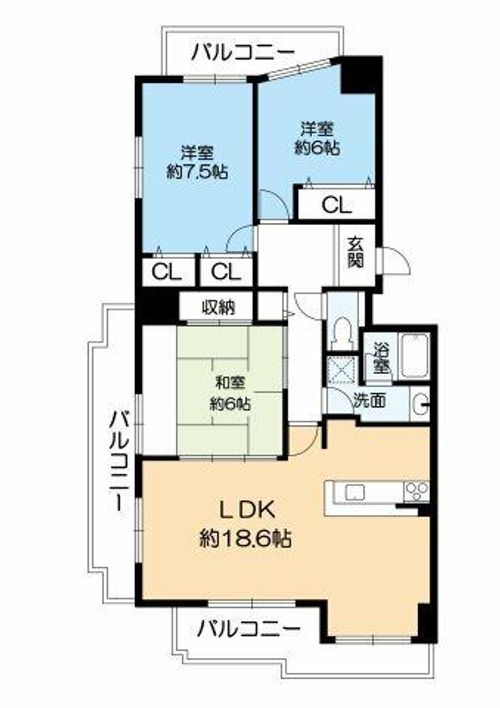 スコーレ川西畦野駅前の間取り