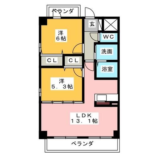 Ciel Clair (シエル クレイル)の間取り