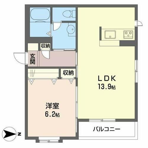 ヌーベル上之島Aの間取り