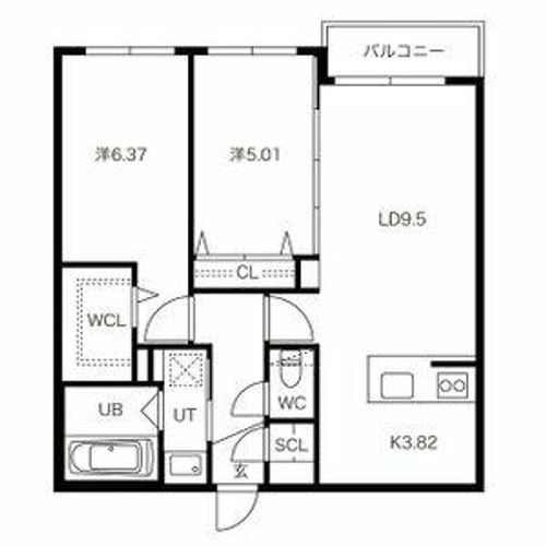 BPRレジデンス二十四軒の間取り