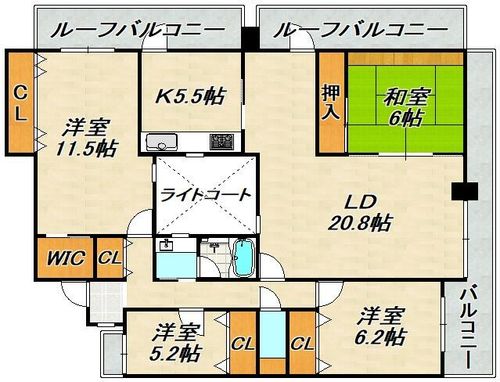 ラブリー鈴蘭台の間取り
