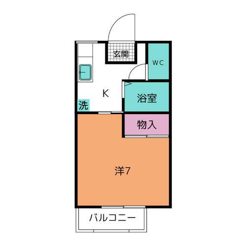 サンクス新栄ⅡAの間取り