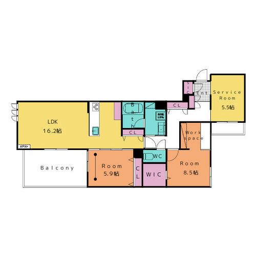 HIGH LINE PARK(ハイラインパーク)A棟の間取り