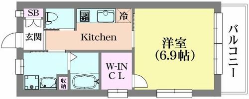ラムール下三条の間取り