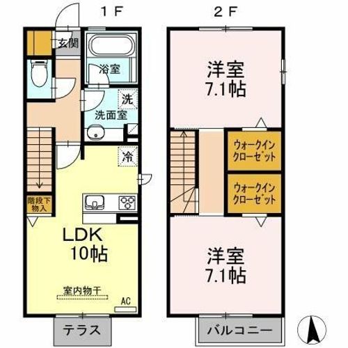 パストラル A棟の間取り