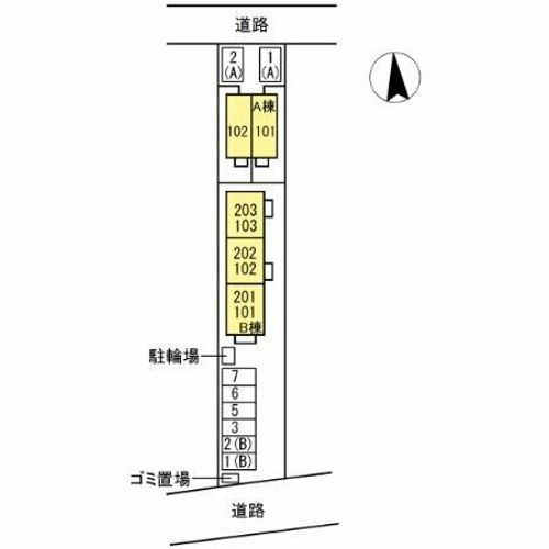パストラル A棟の地図